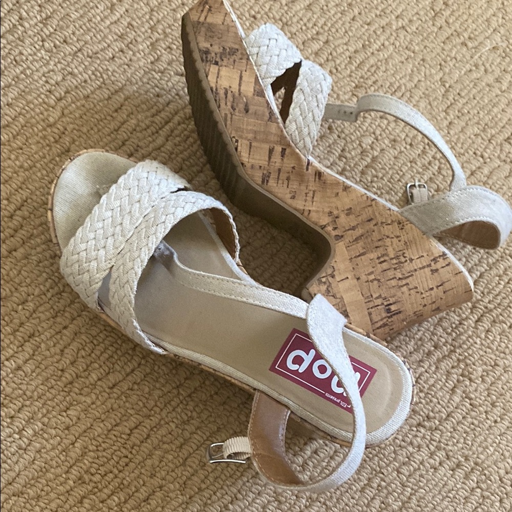 White Wedge Sandals